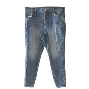 American eagle plus size super hi rise jegging denim casual woman's size 20